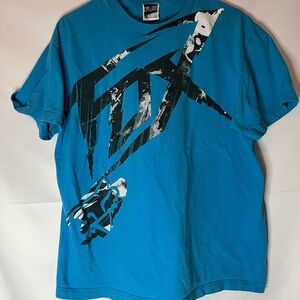 Vintage Fox Teal Graphic Crew Neck Short Sleeve Tee